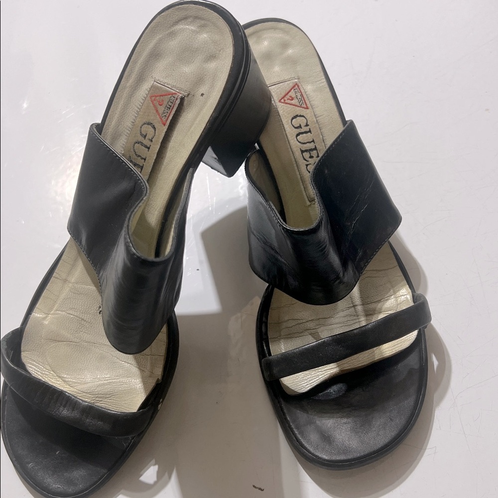 Vintage 90s black Guess sandals 1996